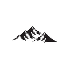 Mountain and forest vector template climber simple logo idea