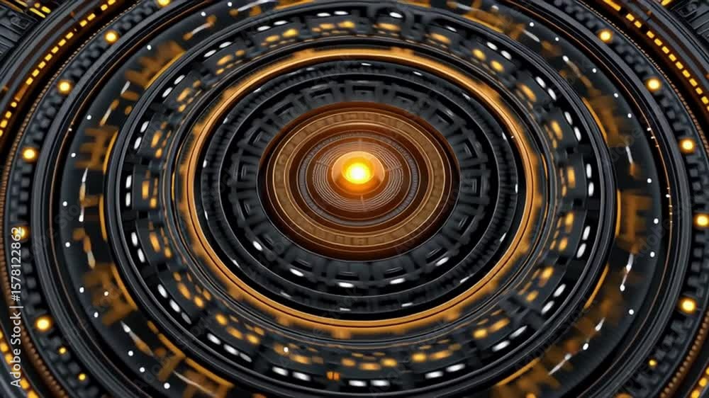 Poster mandala symbolic trance abstract futuristic circular design with glowing patterns and textures