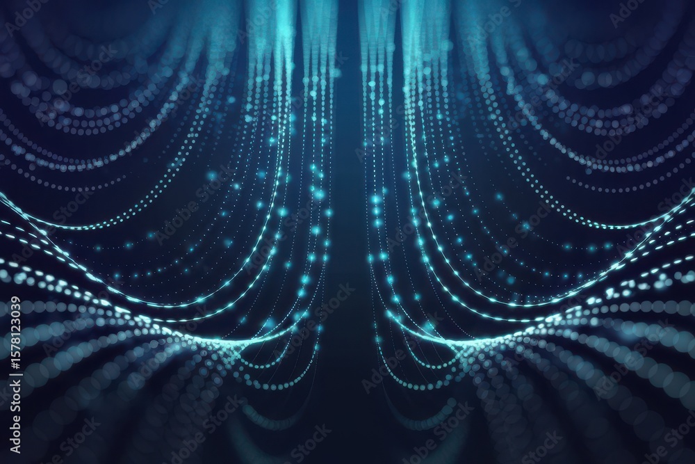 Poster abstract digital data streams flowing through network infrastructure background