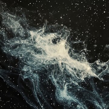 Cosmicinspired scribbles mixed with stellar dust creating a unique starry canvas imaginative and isolated