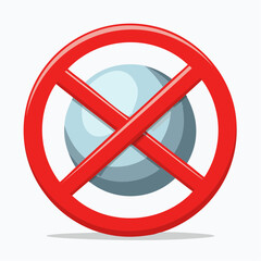 Obraz premium ボール遊び禁止マークのベクター素材