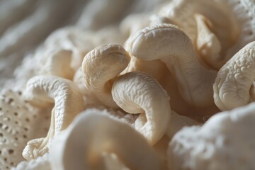macro shot of cashews