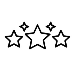 Obraz premium A collection of outlined stars, radiating charm and simplicity, conveys a feeling of elegance in this graphic image.