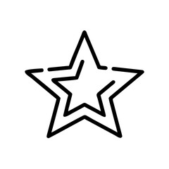 Obraz premium An iconic star with an outline of star shape, a symbol of aspiration and achievement. Clean, modern graphic perfect for any design.