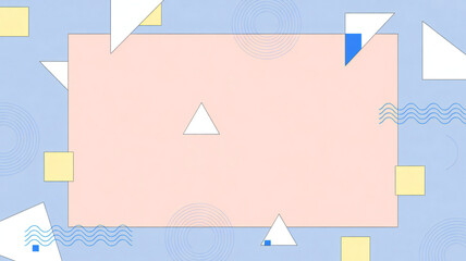 Geometric shapes and soft pastel colors create a clean and modern background illustration ready for...