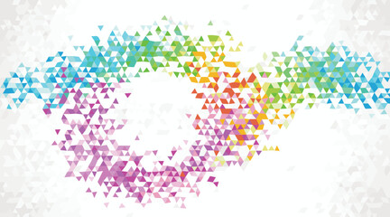 Fototapeta premium Colorful geometric triangle pattern abstract background