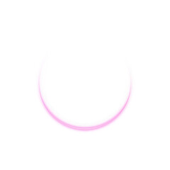 Pink Glowing Arc Light Effect on Transparent Background
