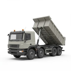 Heavy Duty Dump Truck with Open Bed for Construction and Transport