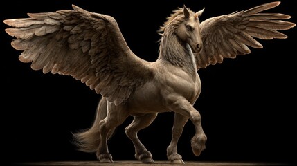 Mythical winged horse