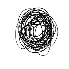 Hand-drawn scribble line