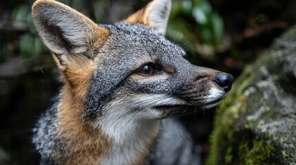 Close-up of a Gray Fox