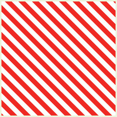The repeating red and white diagonal lines create a bold, contrasting pattern. Suitable for design backgrounds, decorative elements, or eye-catching visual warning symbols.