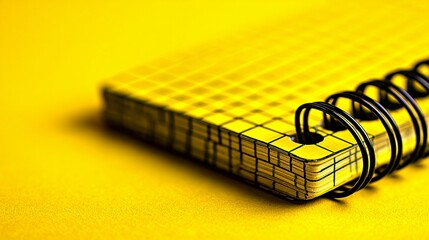 Yellow notepad with spiral binding