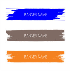 set of grunge banner