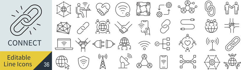 線の編集ができる接続に関するアイコンセット（アウトライン化していない）  © syoko