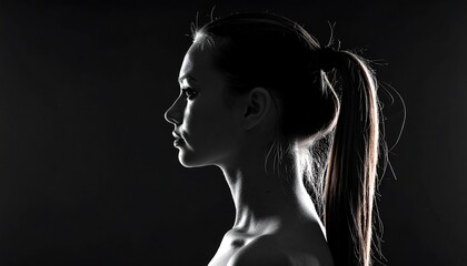Profile portrait of a woman