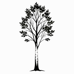 Obraz premium vector tree silhouette