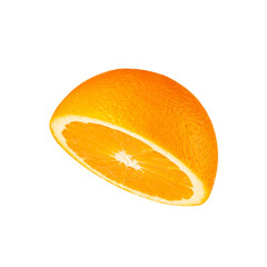 Orange slice, cutout, full depth of field.