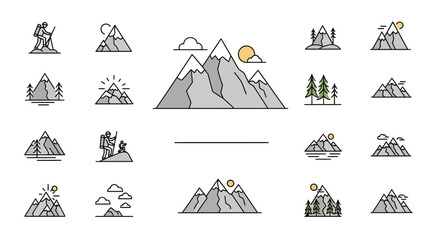 Mountain Icons and Adventure 