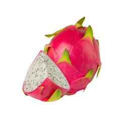 Dragon fruit, Pitaya cutout, full depth of field.
