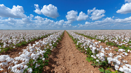 Cotton Farm Vast Cotton Fields