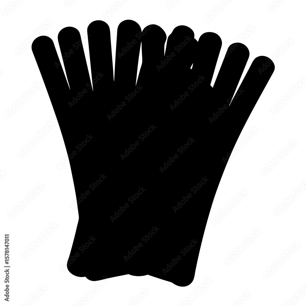 Poster black silhouette image of a fan or a cluster of objects grouped together
