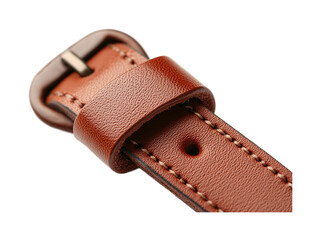 Leather Strap for Fashion and Accessories - Isolated on White Background