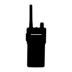 Silhouette of a Two Way Radio for Security and Emergency Services