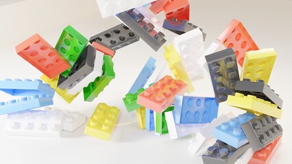 Colorful Plastic Flying Blocks Stack