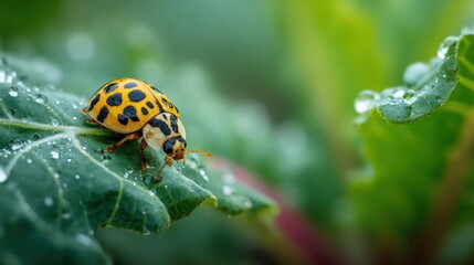 Fototapeta premium Ladybug on a leaf (1)