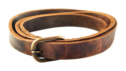 Leather Strap for Fashion and Accessories - Isolated on White Background