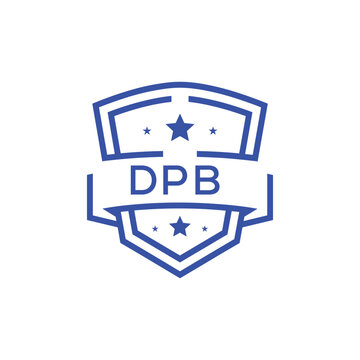 Classic Shield Logo with Stars and DPB Letters &ndash; Premium Badge or Security Brand Identity. DPB Letter Logo.
