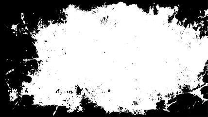 Obraz premium Chaotic Grunge Frame with Splatter Texture Border and Blank Center for Overlay and Background Design