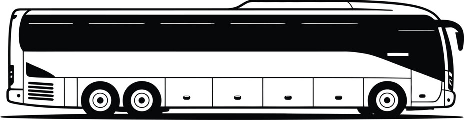 Illustration of a white passenger bus for transportation travel and tourism vector design isolated bus image vector illustration.