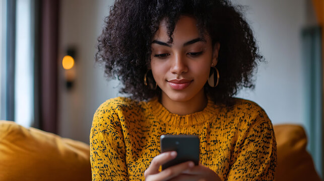  A young woman checking her mid-year savings account balance on her phone (1)