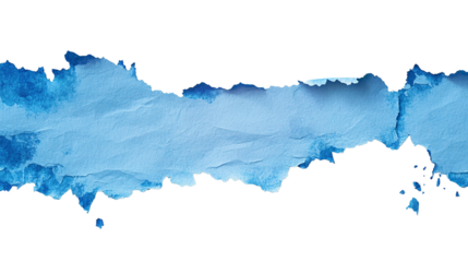 A poignant watercolor paper tear revealing a soft blue hue amid darkness evoking artistic on transparent background