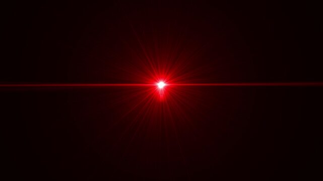 Red Laser Beam: Dynamic Light Effects on Black Background