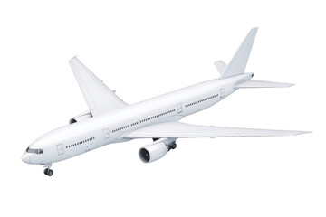 Obraz premium A white airplane isolated on a white background, png, transparent