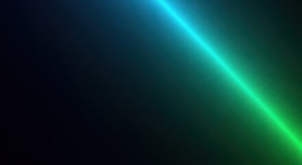 Diagonal gradient of bright cyan to vibrant green light on dark textured background