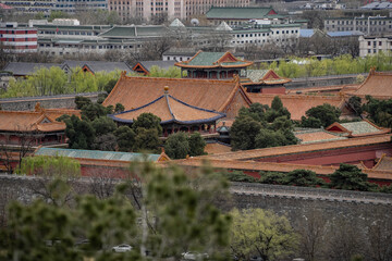 View of Forbidden City (Palace Museum) in Beijing, China.