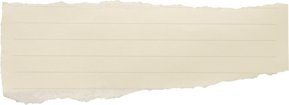 piece of lined paper tear isolated on white background