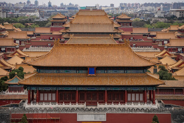View of Forbidden City (Palace Museum) in Beijing, China.