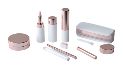 Lip Care Kit for Hydration and Lip Treatment - Isolated on White Background
