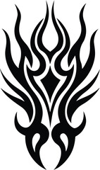 Abstract Angelic Tribal Tattoo Vector