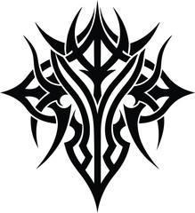 Devil Horn Mask Tattoo vector silhouette