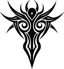 Mystical Totem Mask Vector Silhouette

