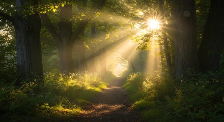 Obraz premium Sunlit Path's Embrace