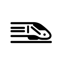 Bullet Train Icon, High-Speed Rail Vector Illustration