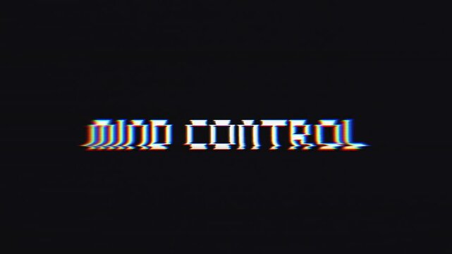 Mind Control Text Animation retro 8-bit style with a futuristic glitch effect. Ideal for sci-fi, horror, and tech content seeking a dystopian or cyber-punk aesthetic.