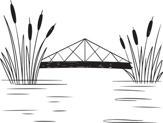 Suspension Bridge Silhouette Vector Illustration

Urban Bridge Icon Design for Architecture or Travel Themes

Silhouette of a City Bridge Isolated on White

Vector Bridge Silhouette for Skyline or Tra